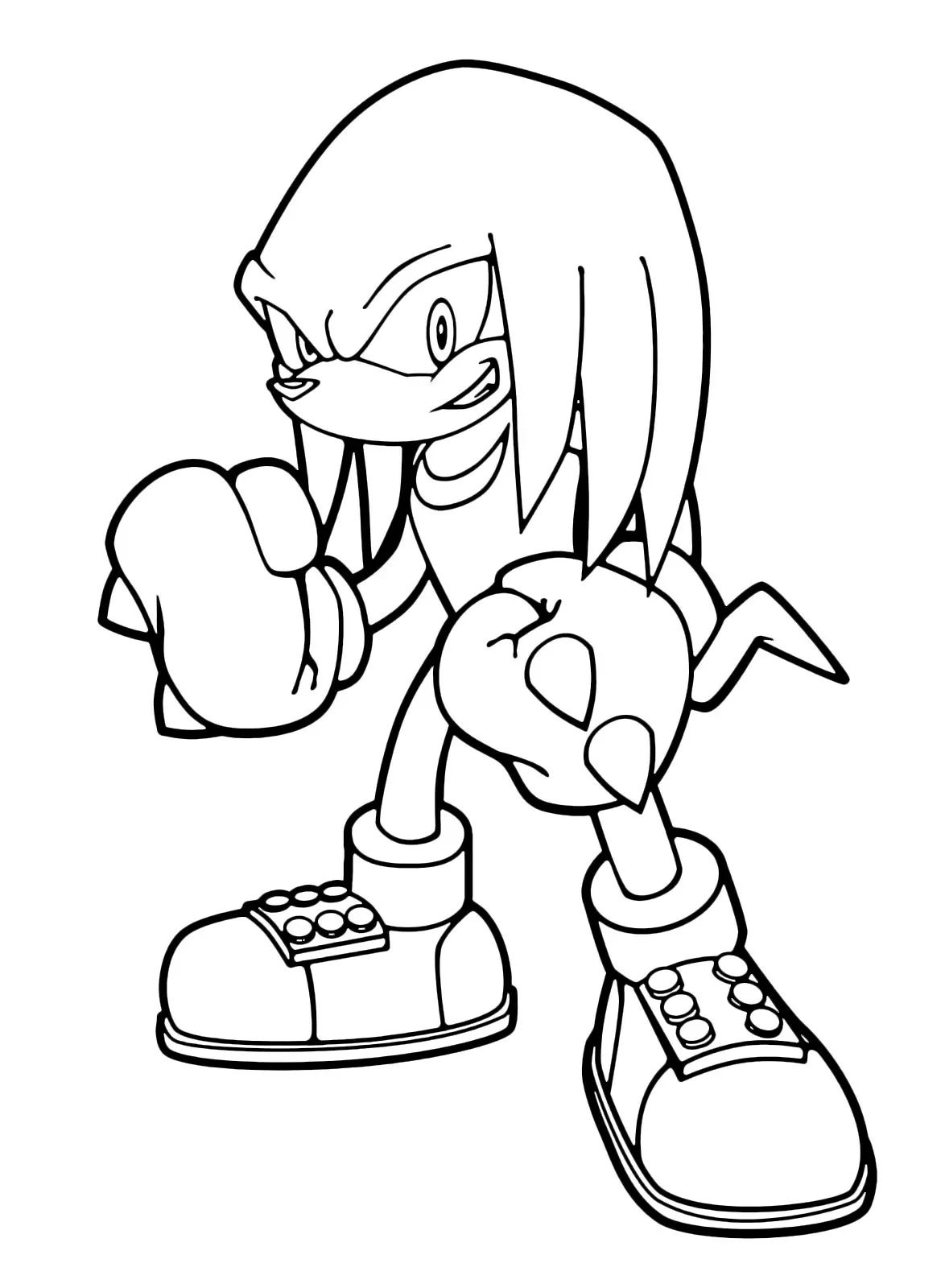 Knuckles the echidna malvorlagen