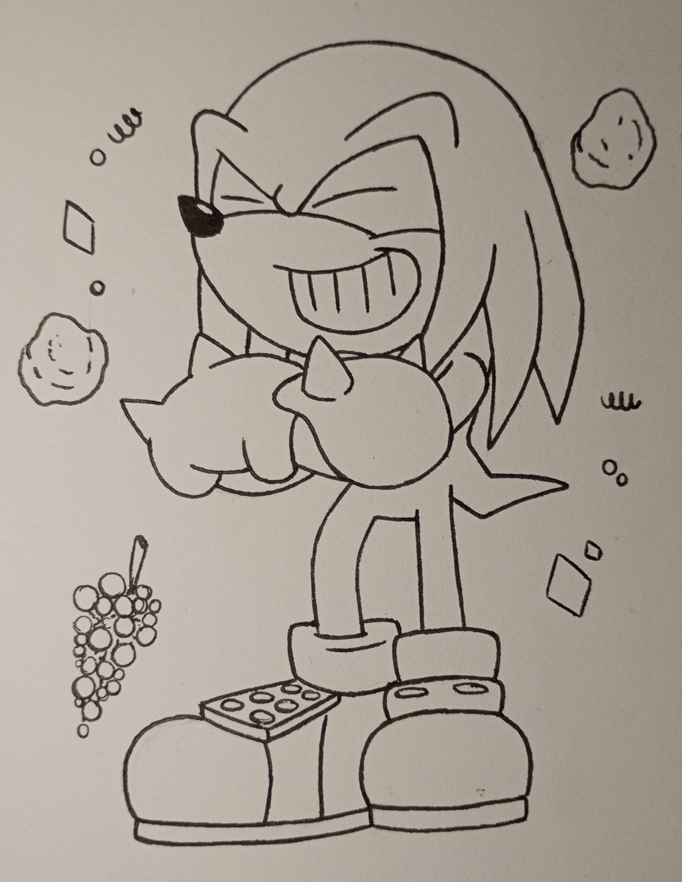 Classic knuckles the echidna by lineworldstudios on