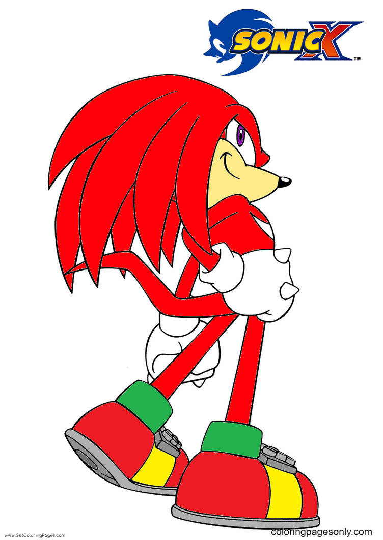 Knuckles coloring page by cilanfan on
