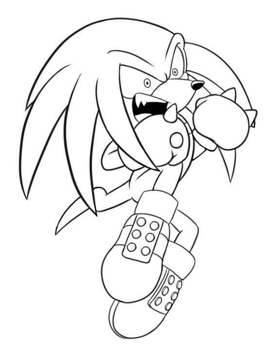 Knuckles the echidna by peachyowlart on