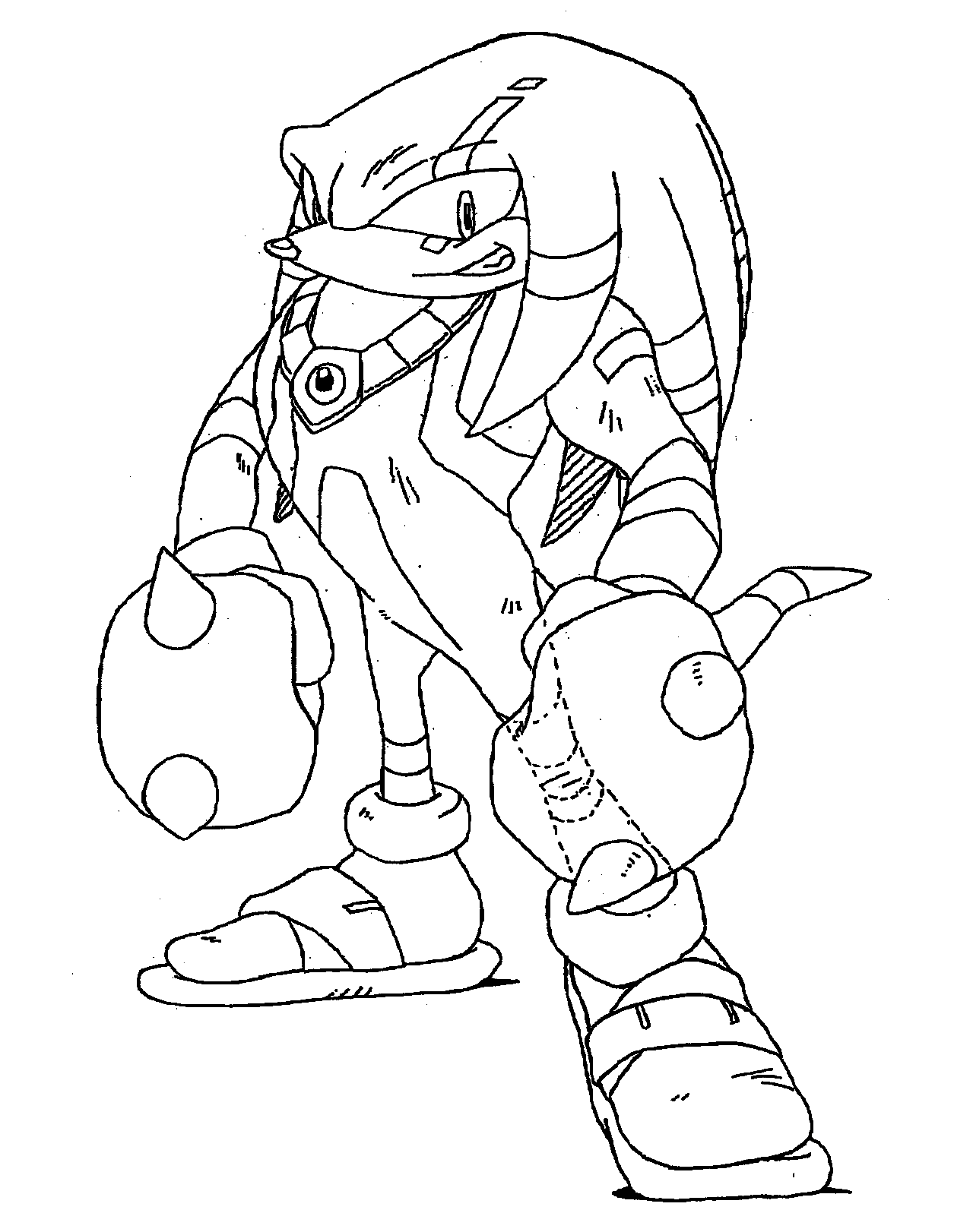 Knuckles coloring pages printable for free download
