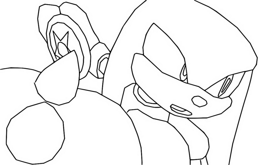 Coloring page mario and sonic at the olympic games tokyo knuckles