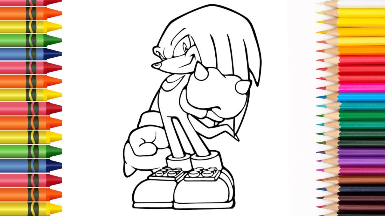 Knuckles coloring pages sonic the hedgehog joxion