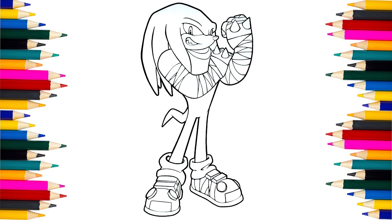 Knuckles coloring page