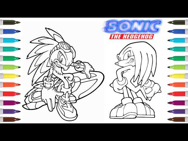 Sonic the hedgehog coloring pages knuckles jet the hawk uplinkshiah maisel ncs release