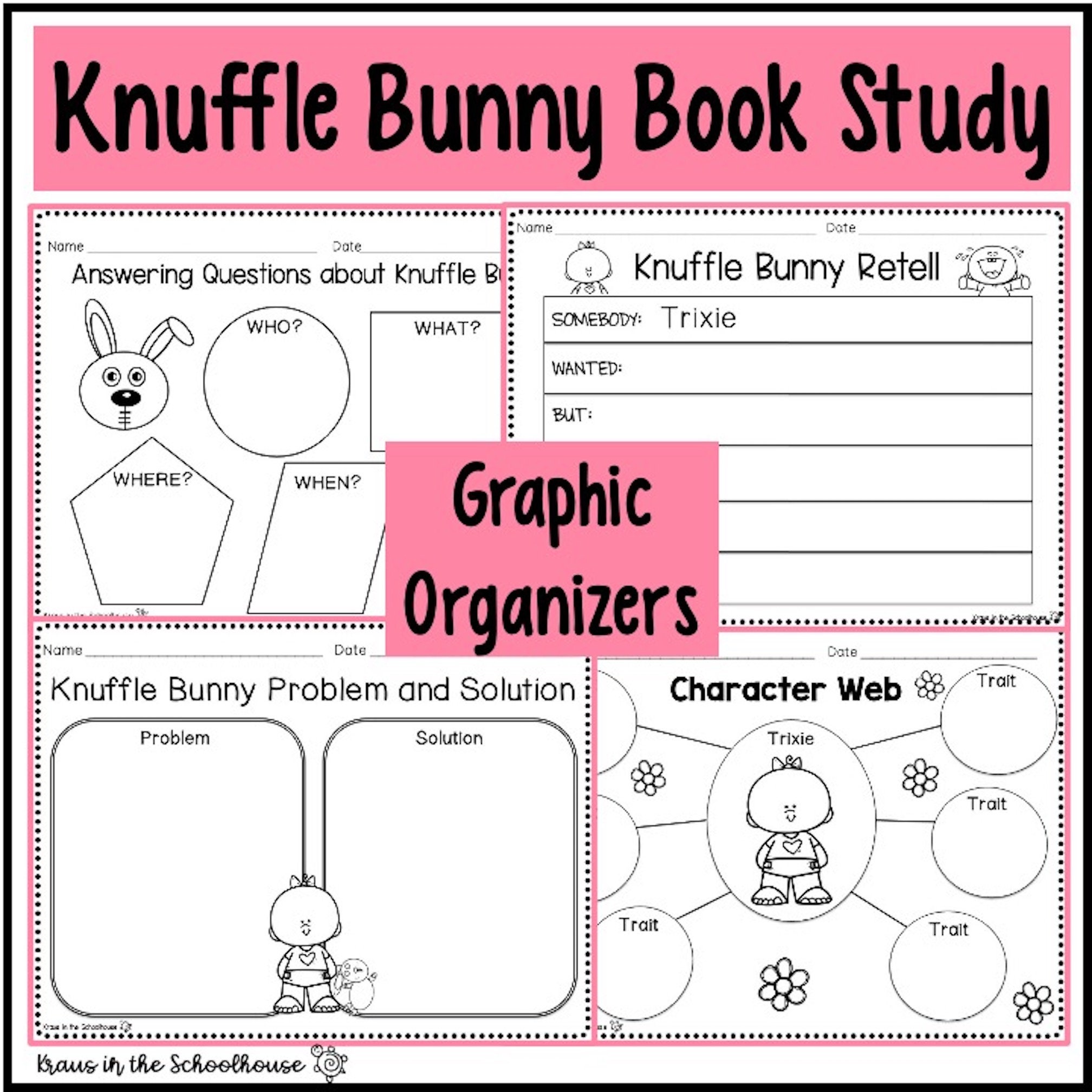 Knuffle bunny book study mo willems author study knuffle bunny worksheets and activity sheets read and respond activities