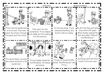 Knuffle bunny mo willems read sequence colour the story cut paste activity