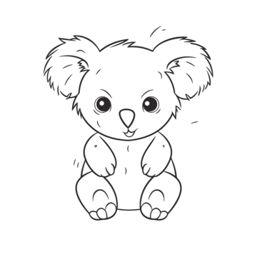 Koala bear coloring page png transparent images free download vector files