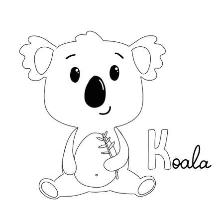 Koala bear coloring page stock vector illustration and royalty free koala bear coloring page clipart