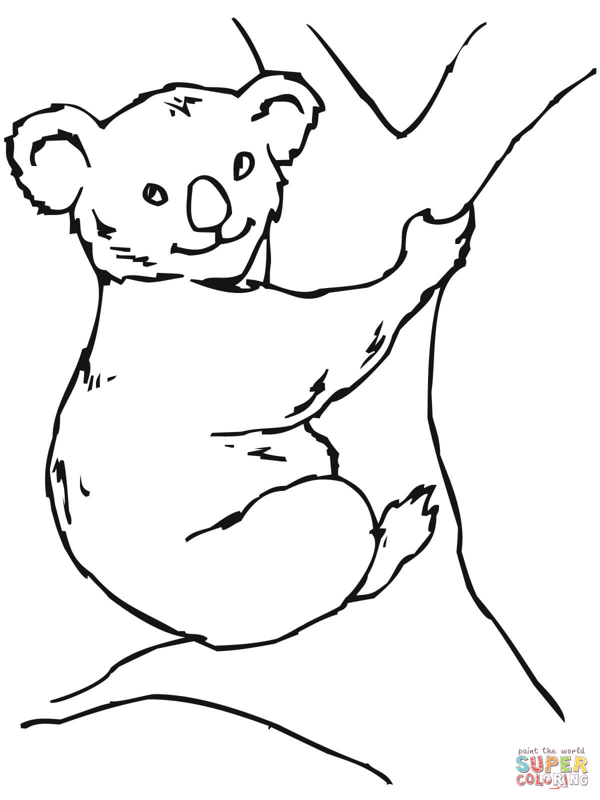 Koala bear coloring page free printable coloring pages