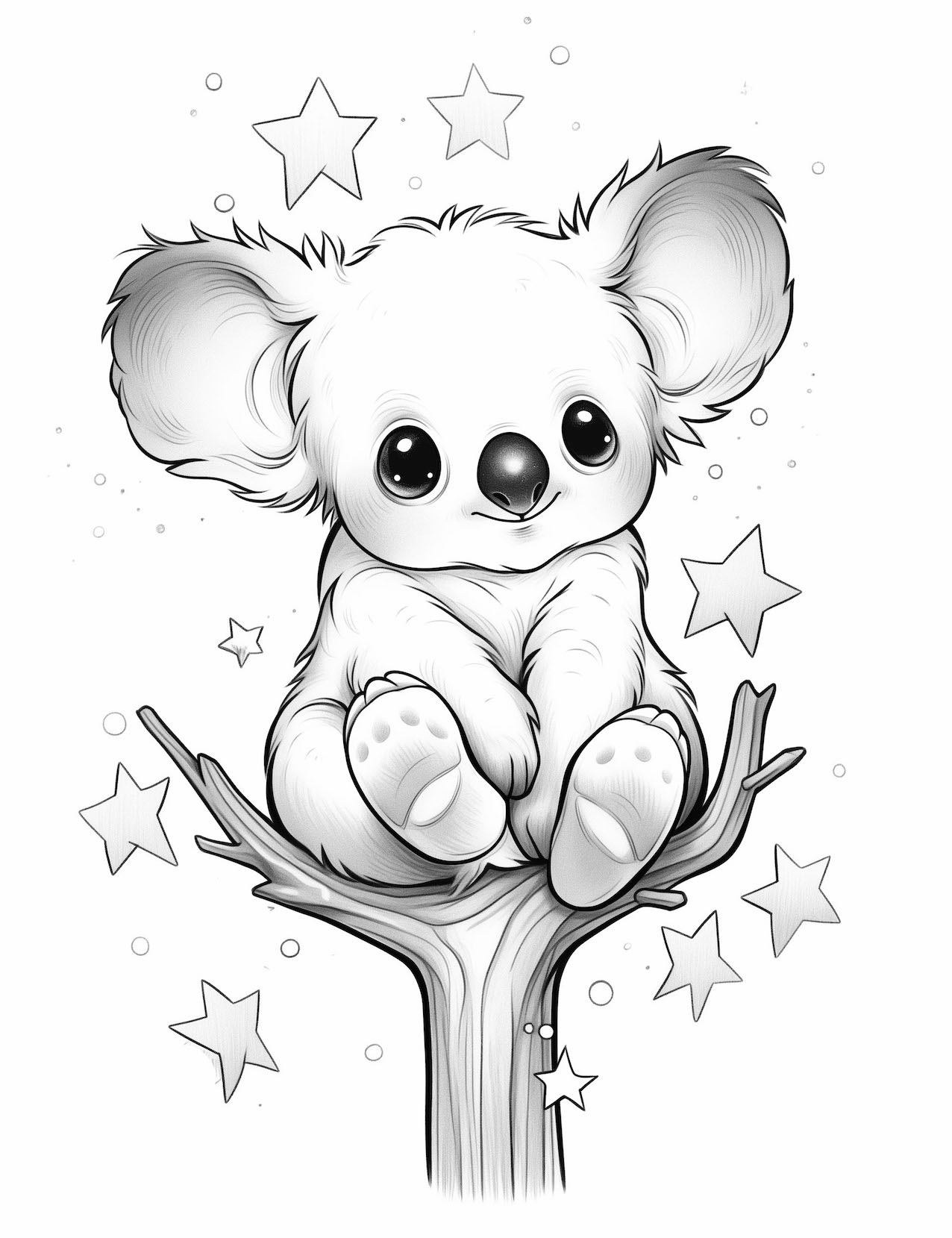 Adorable koala coloring pages for kids and adults