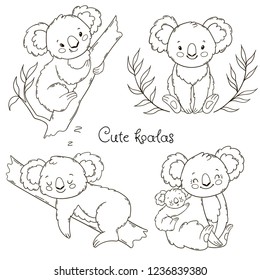 Koala outline photos images and pictures