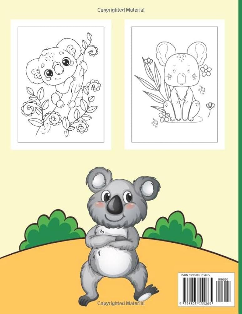 Koala coloring book koala bear coloring book for kids with bonus activity pagesover adorable coloring pages for boys and girls koalas coloring for kids funny coloring books for kids