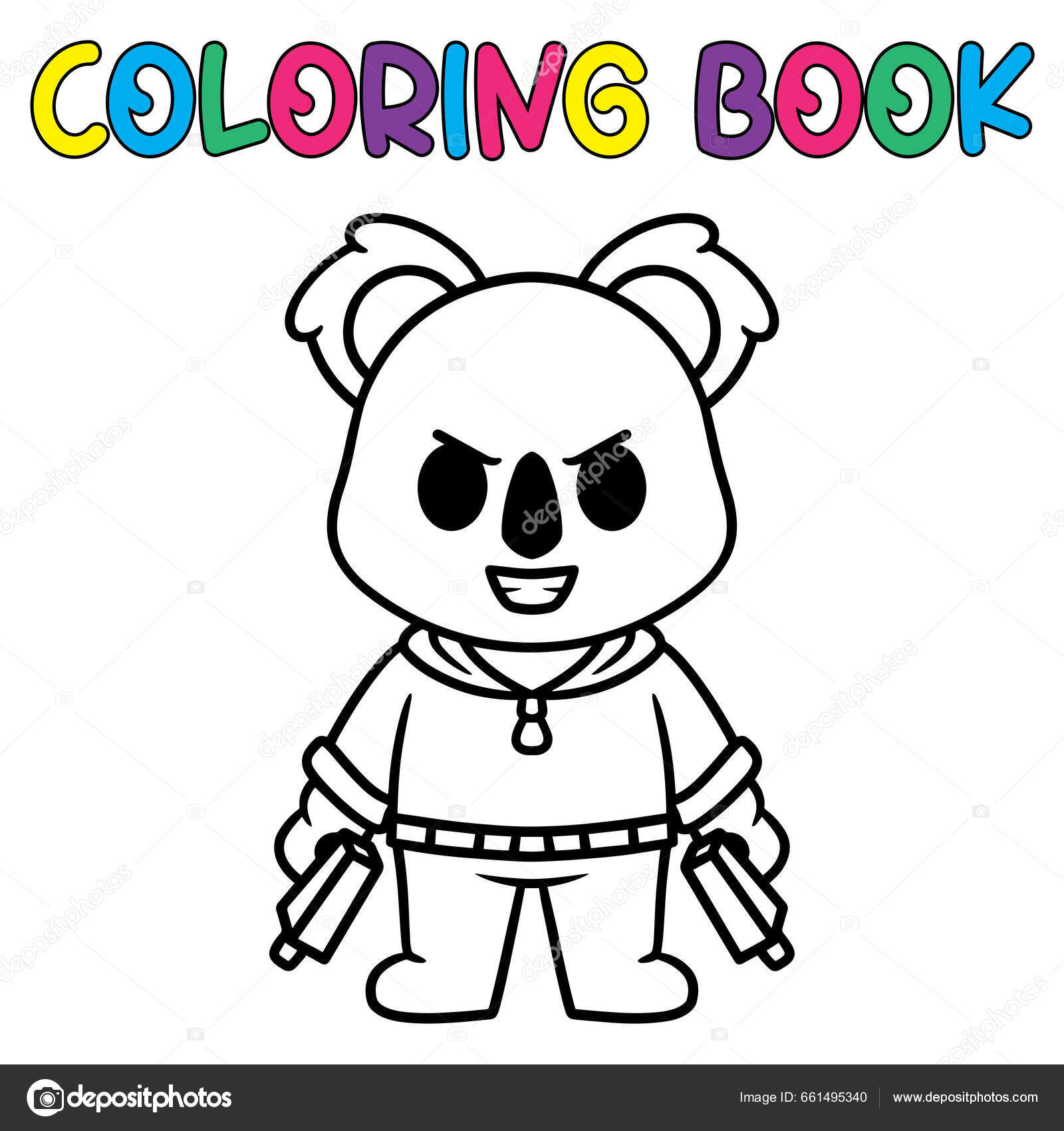 Coloring book cute koala bear vector illustration stock vector by arinalyusuf