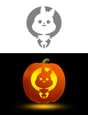 Free printable cute pumpkin stencils page