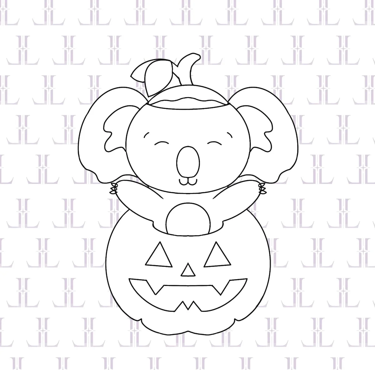 Koala in pumpkin cutter â sweet wonderland