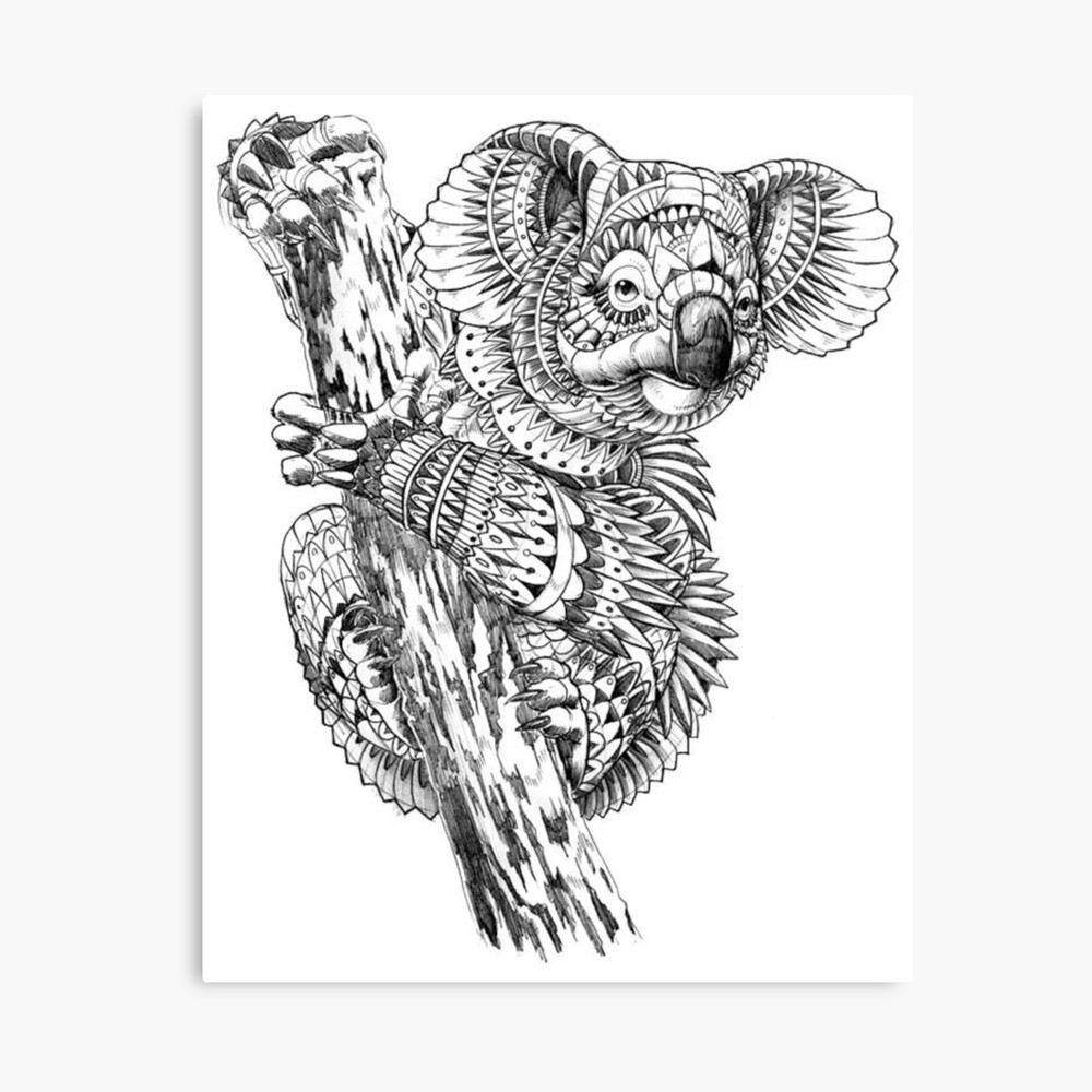 Adult coloring pages koala ipad case skin by yuna