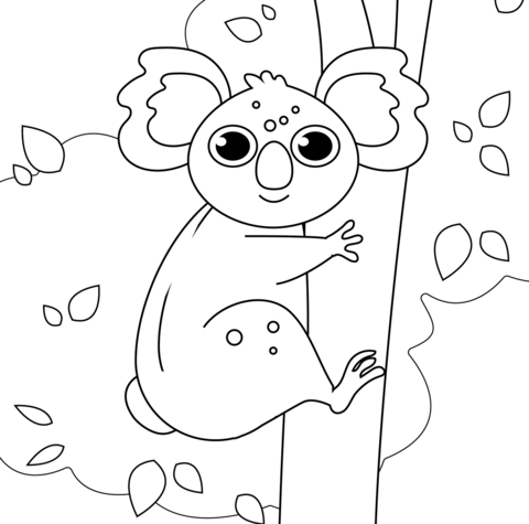 Koala coloring page free printable coloring pages