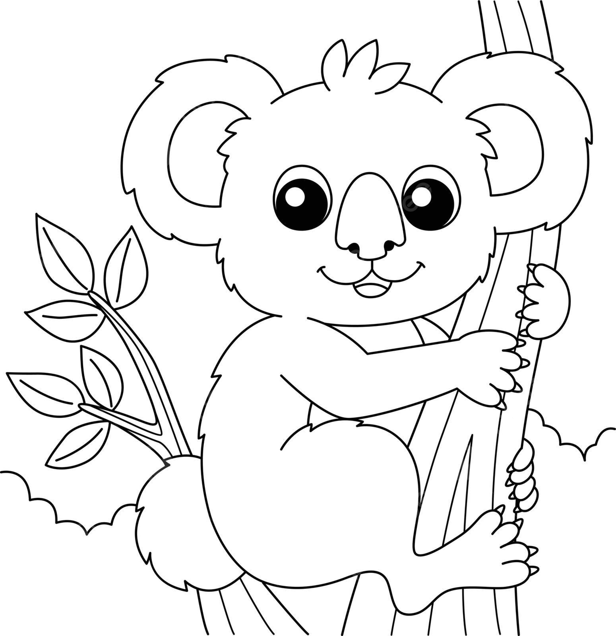 Koala animal coloring page for kids koala nature zoo vector animal drawing ring drawing kid drawing png and vector with transparent background for free download