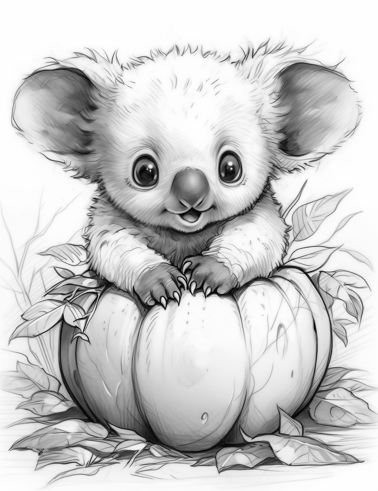 Adorable koala coloring pages for kids and adults