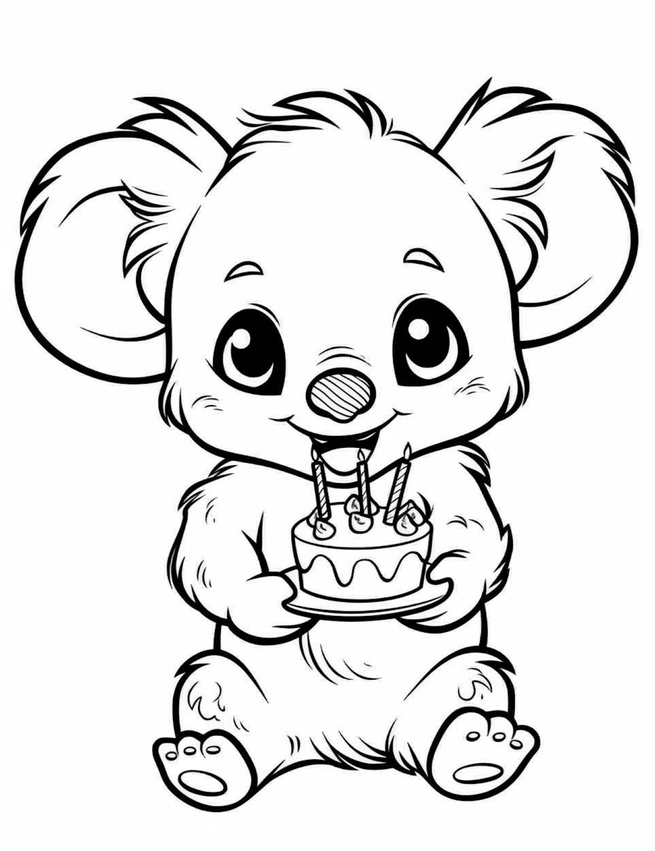 Adorable koala coloring pages for kids and adults
