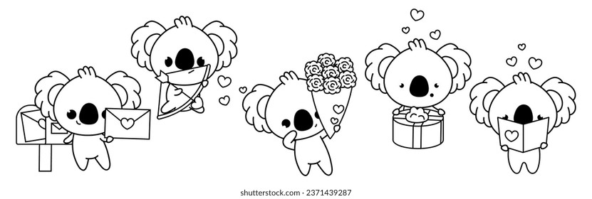 Koala outline photos images and pictures