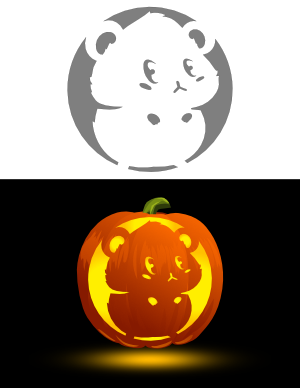 Free printable cute pumpkin stencils page
