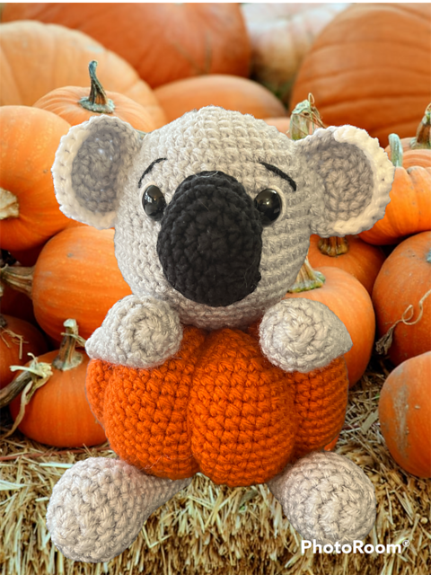 Pumpkin koala pattern by carolann rutkowski