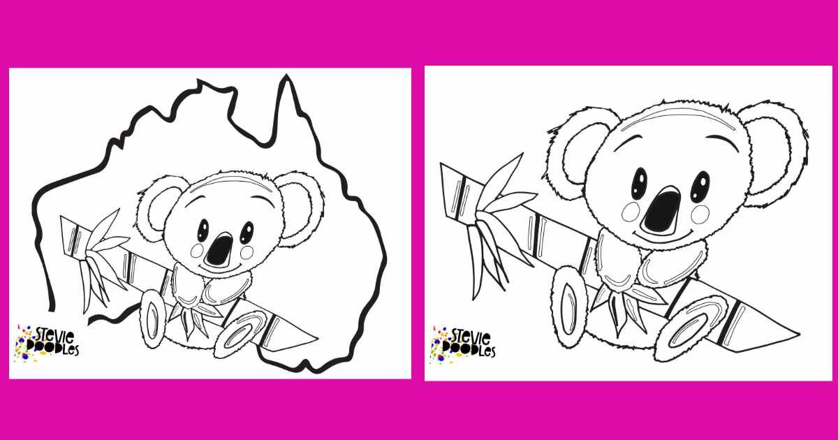 Little koala with australia