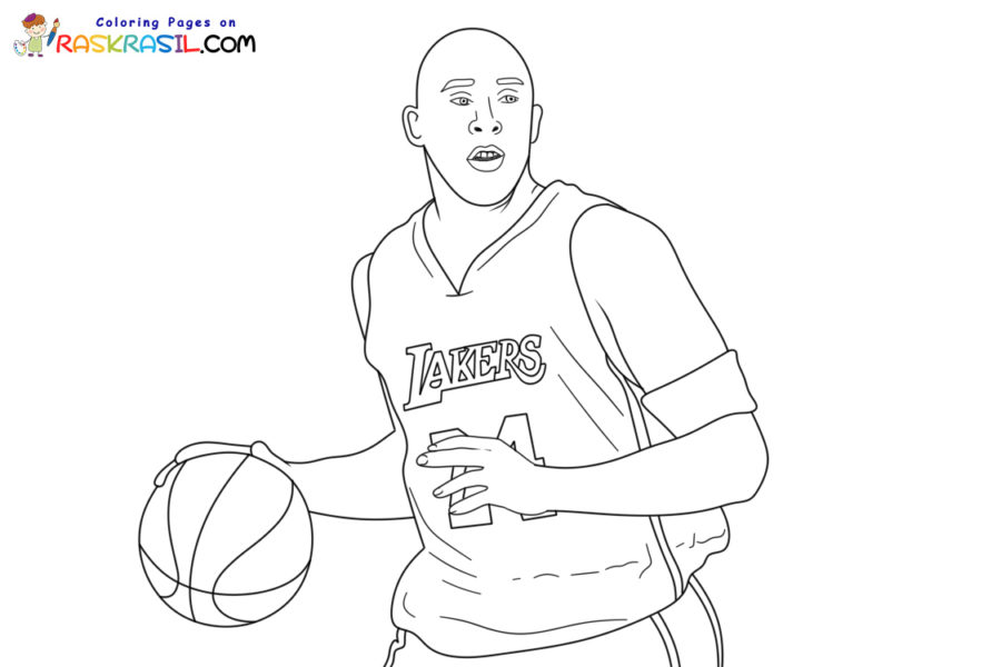 Kobe bryant coloring pages