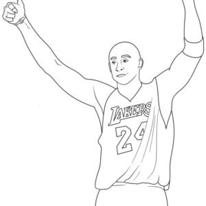 Kobe bryant coloring pages printable for free download