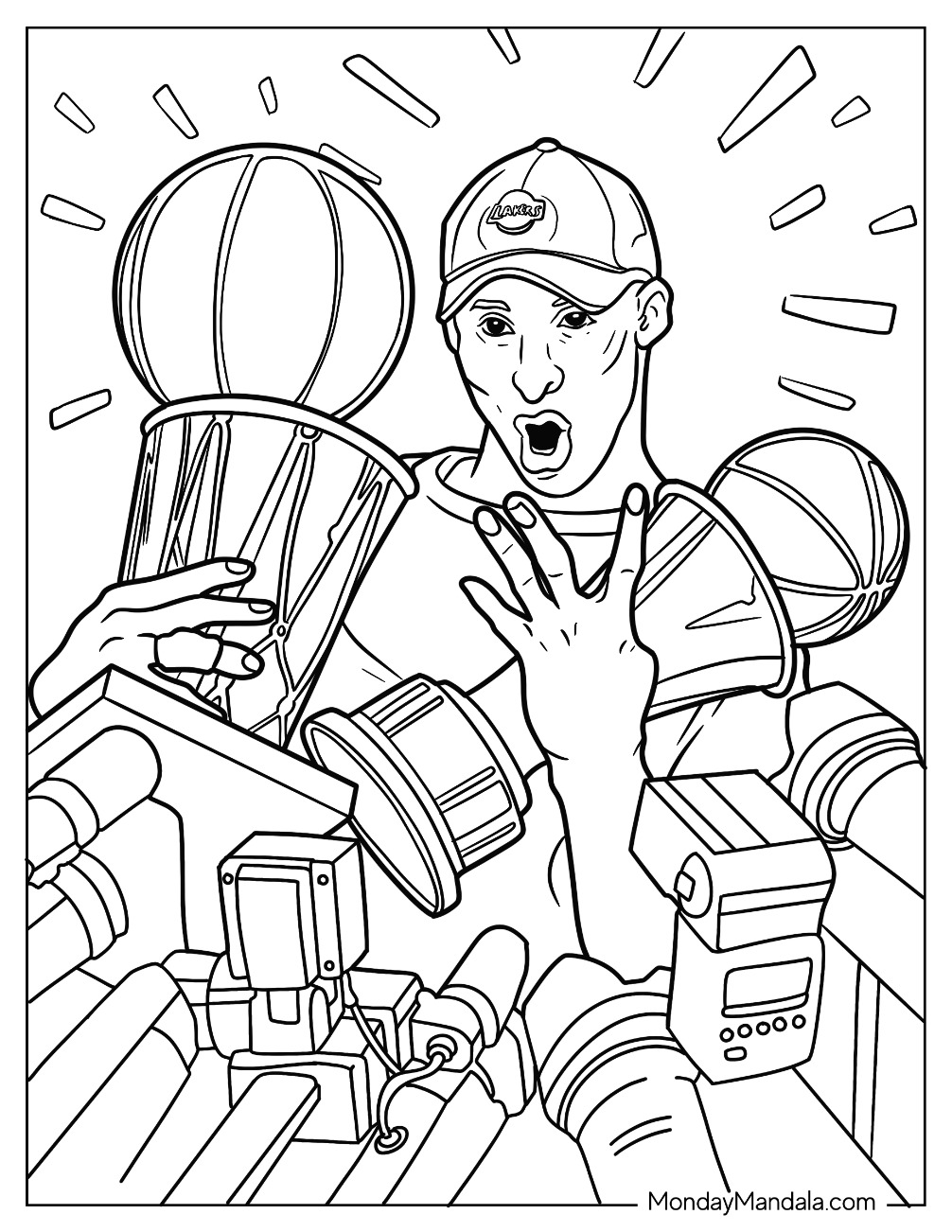 Kobe bryant coloring pages free pdf printables