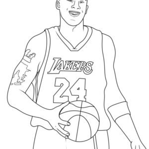 Kobe bryant coloring pages printable for free download
