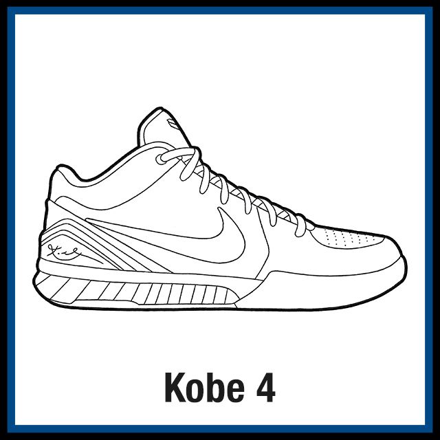 Nike kobe sneaker coloring pages