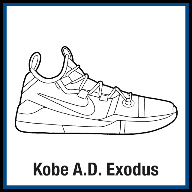 Nike kobe ad exodus sneaker coloring pages