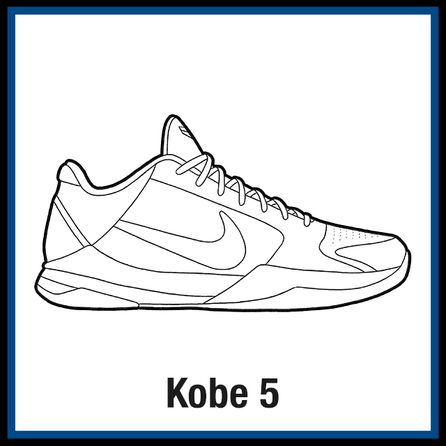 Nike kobe sneaker coloring pages