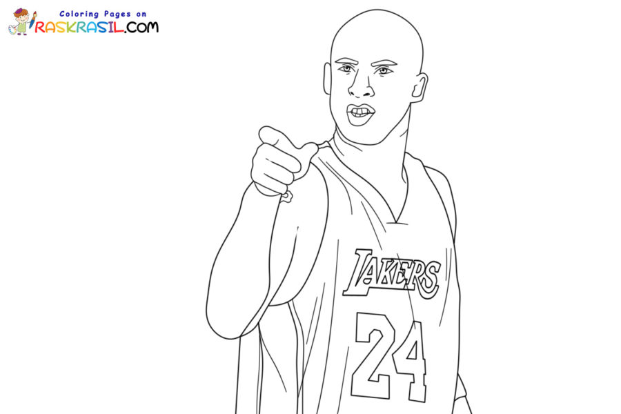Kobe bryant coloring pages
