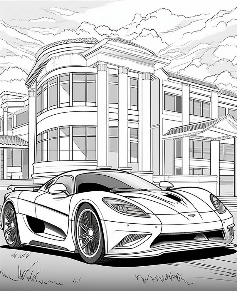Cars coloring pages in premium quality by coloringbooksart on