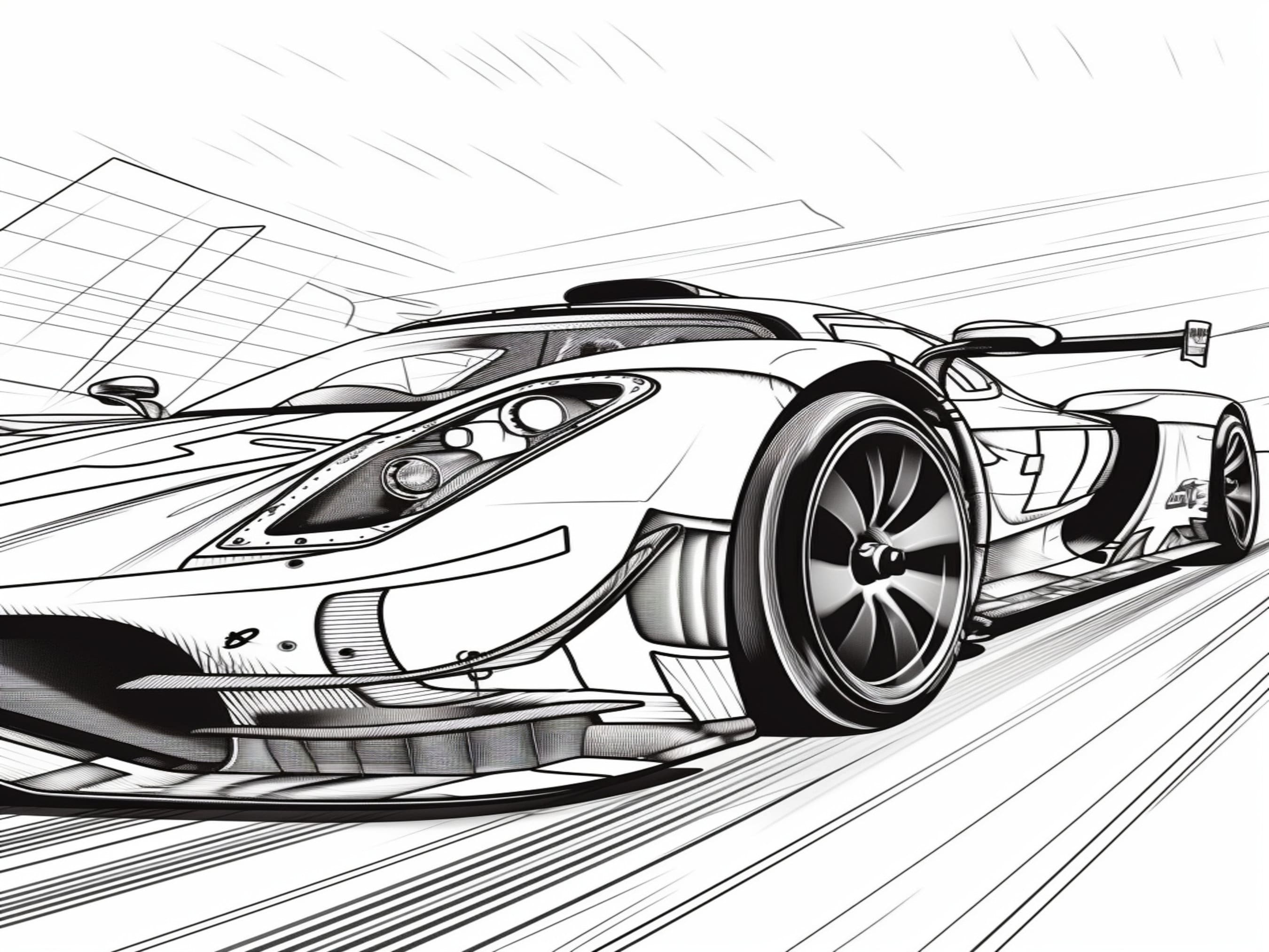 Race car coloring book for kids hours of fun for little speedsters