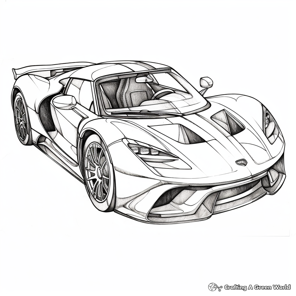 Supercar coloring pages