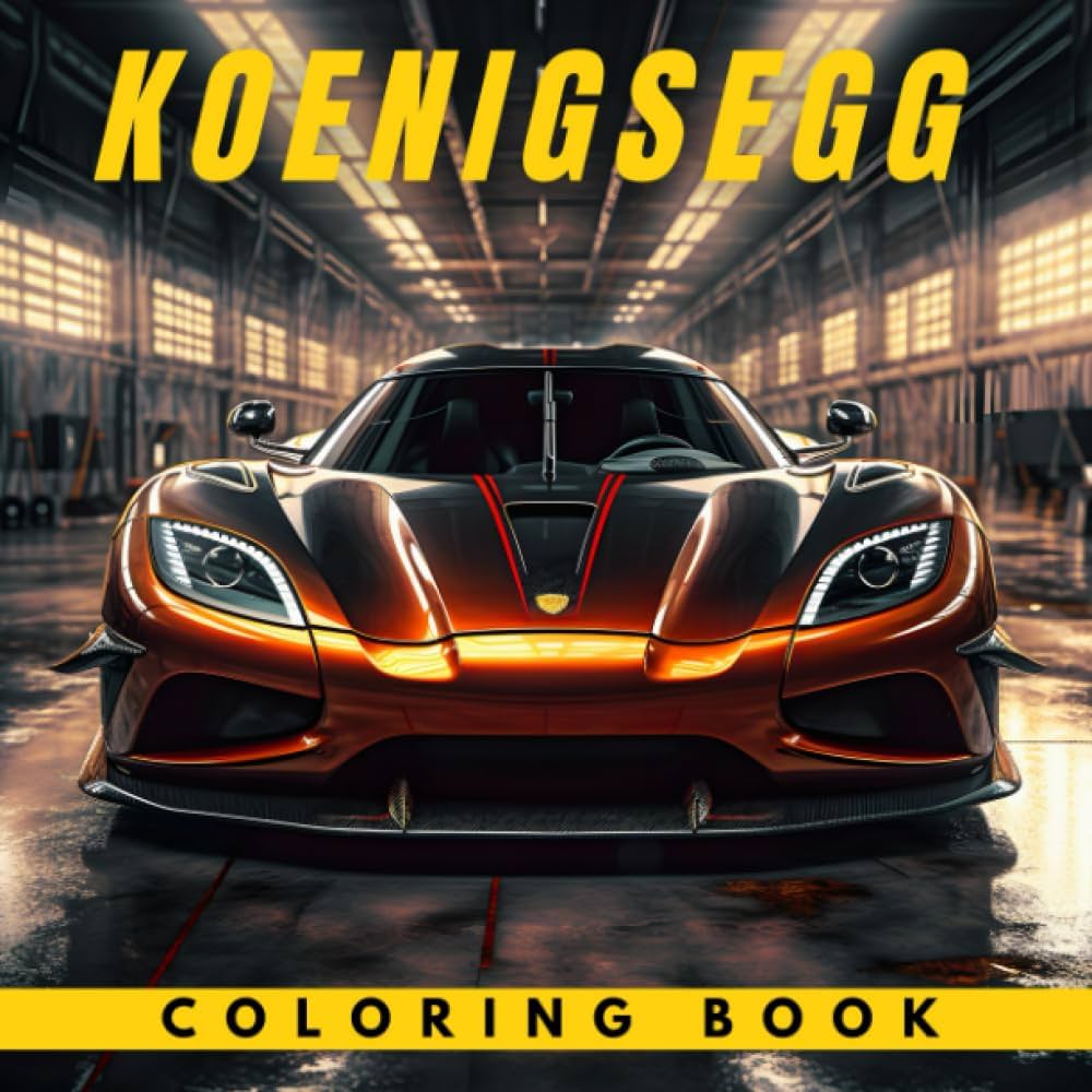 Kïñnãgsñgg coloring book collection of cool sports cars supercars and fast road cars relaxation coloring pages for kids adults boys and car lovers guece oswald books