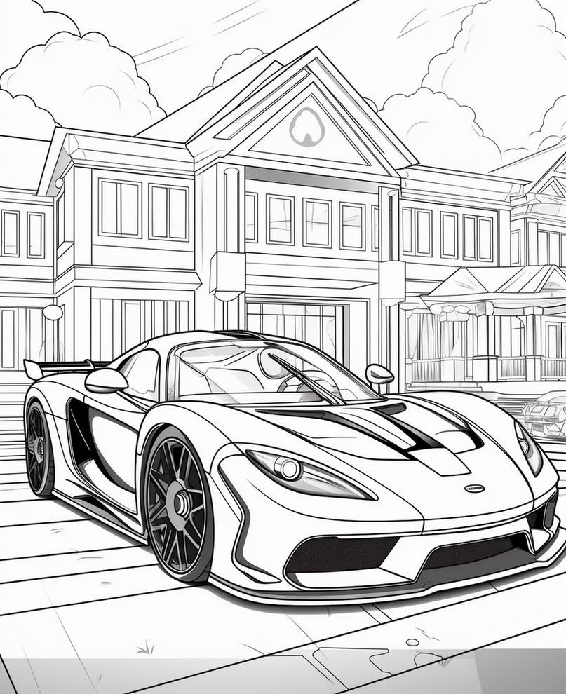 Cars coloring pages in premium quality by coloringbooksart on