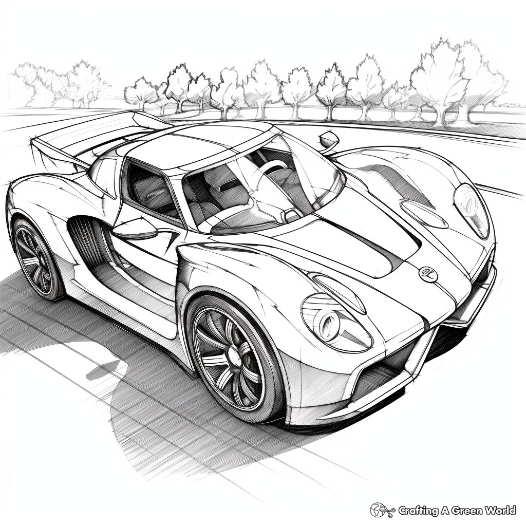 Supercar coloring pages