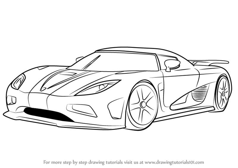 How to draw koenigsegg agera r step by step learn drawing by this tutorial for kids and adults car drawings koenigsegg cool car drawings