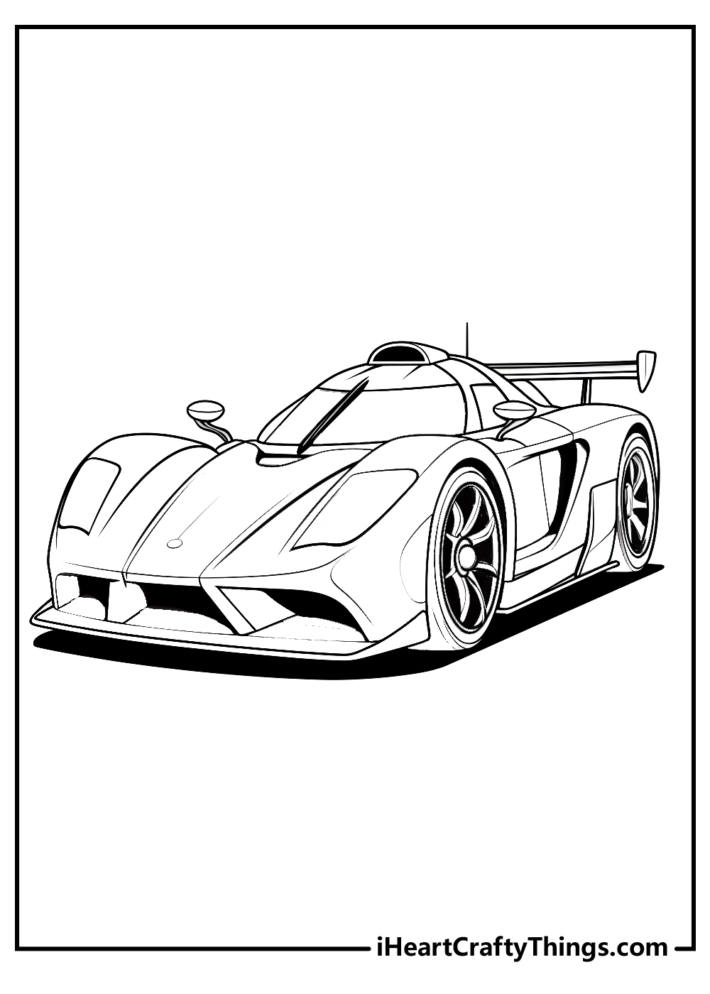 Race car coloring pages free printables