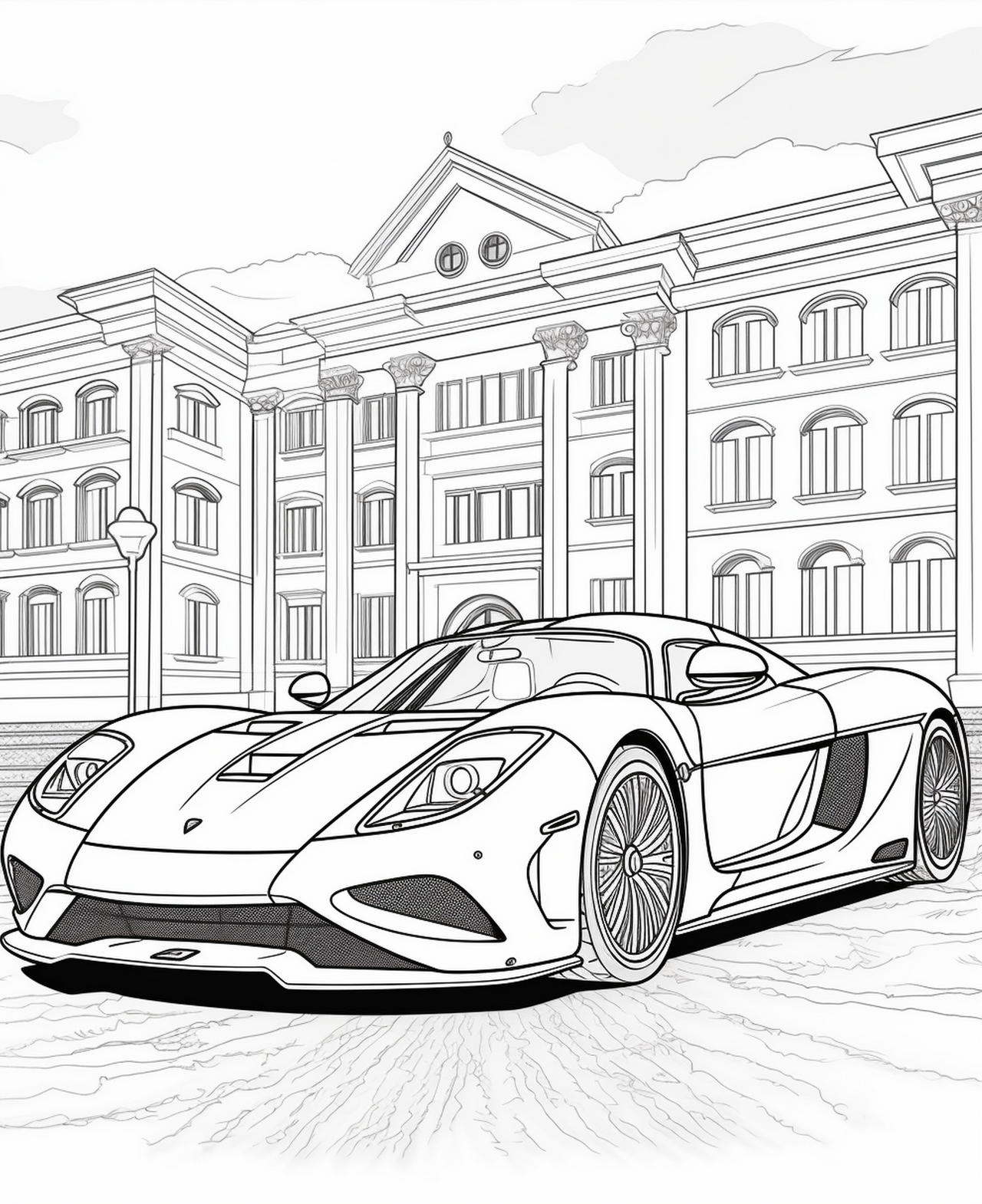 Cars coloring pages in premium quality by coloringbooksart on