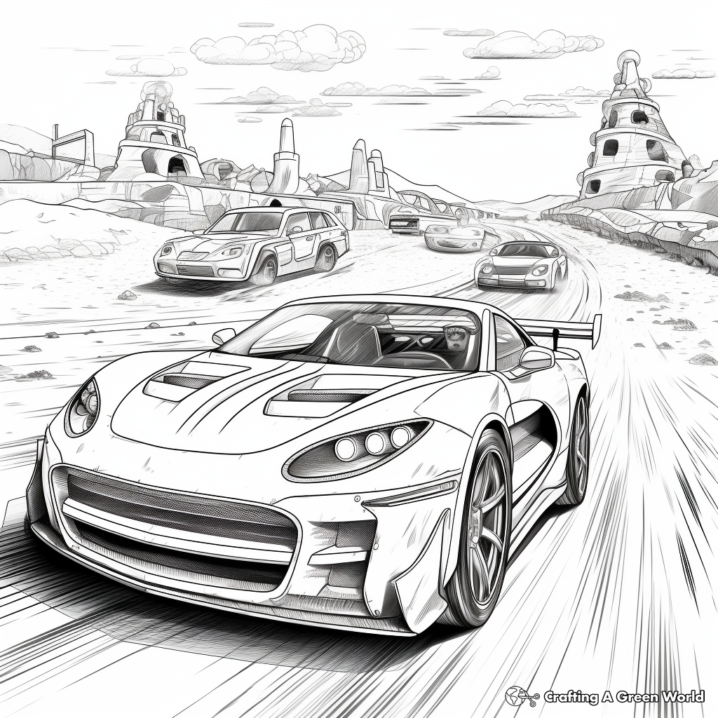 Supercar coloring pages
