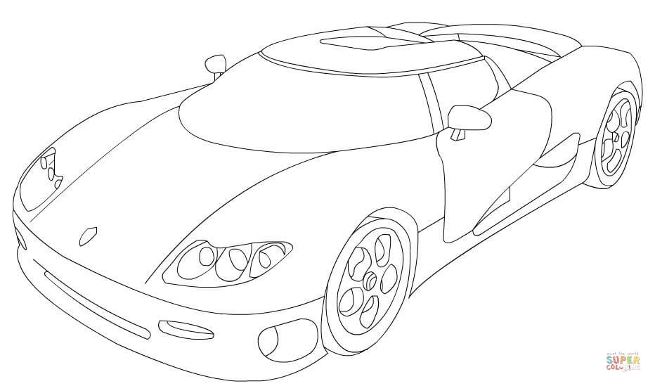 Koenigsegg css coloring page free printable coloring pages