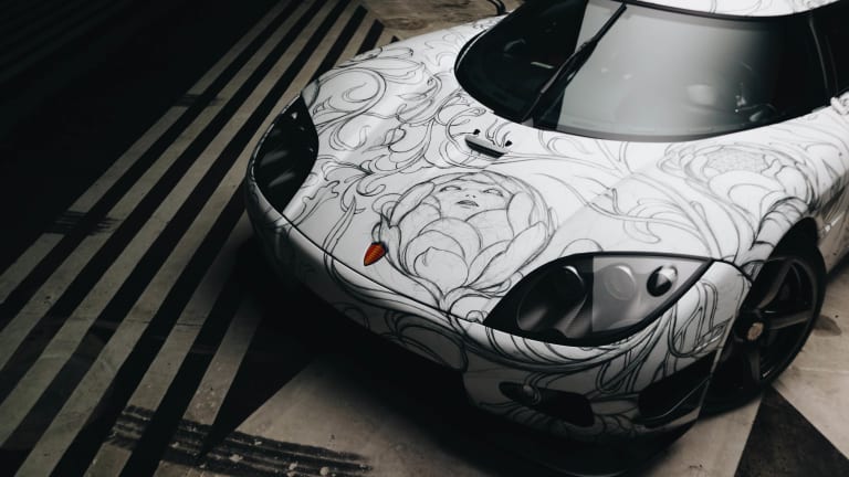 James jean and koenigsegg have turned the ccx into the ultimate coloring book