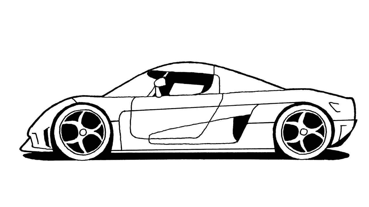 How to draw a koenigsegg regera